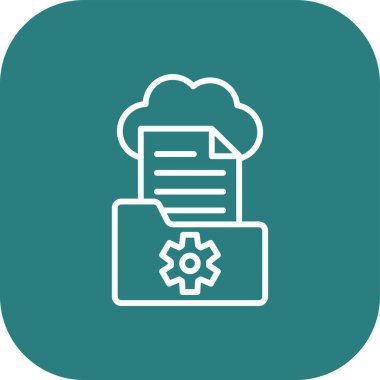 Dijital Varlık Yönetimi web simgesi, vektör illüstrasyonu