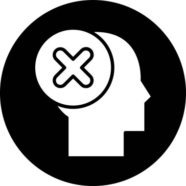 Moda tarzında izole edilmiş arka planda beyin düşünme simgesi