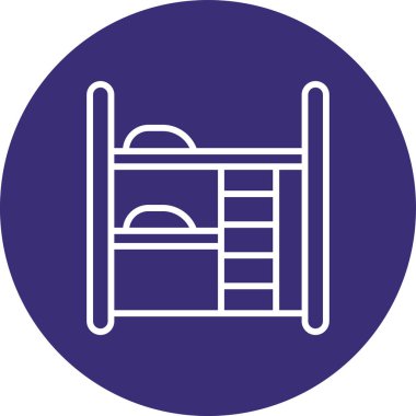 Yatağa. Web simgesi basit illüstrasyon