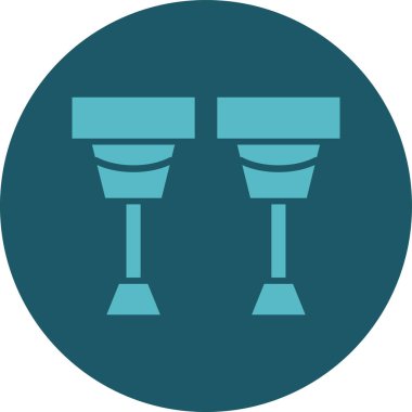 iki fincan ikonu. Web için iki fincan vektör simgesinin basit bir gösterimi