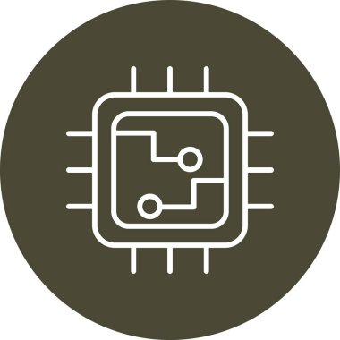 Bir çip simgesinin vektör çizimi