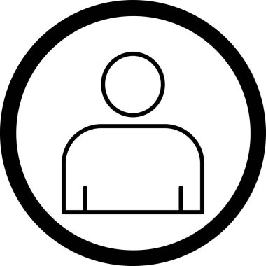 Kullanıcı simgesinin vektör çizimi