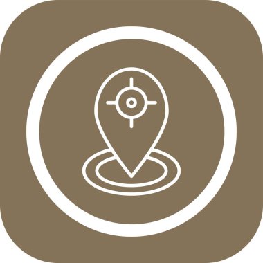 Eşsiz konum vektör simgesi