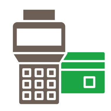 ATM Terminal düz simgesi