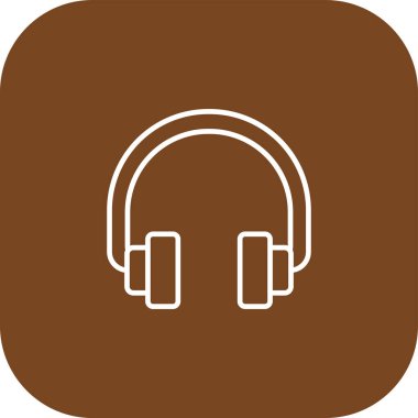 Kulaklık vektör simgesi. Düz simge. 10 saniye.