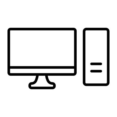 bilgisayar izleme simgesi, vektör illüstrasyonu