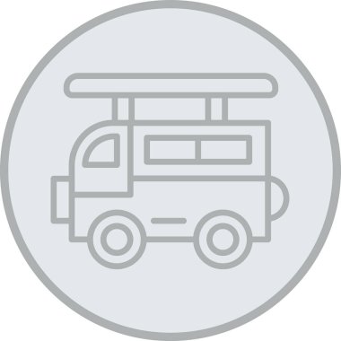 Otobüs. Web simgesi basit tasarım