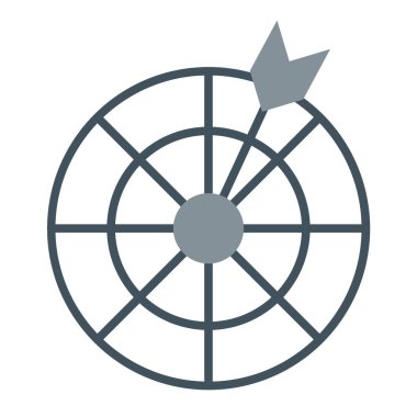 hedef simgesi. İnce çizgi tasarımı. vektör illüstrasyonu.