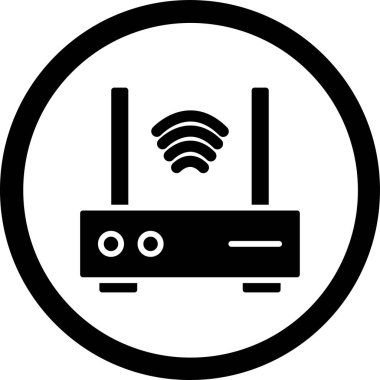 İnternet yönlendirici vektör simgesi tasarımı