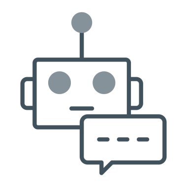robot ikon vektör illüstrasyonu