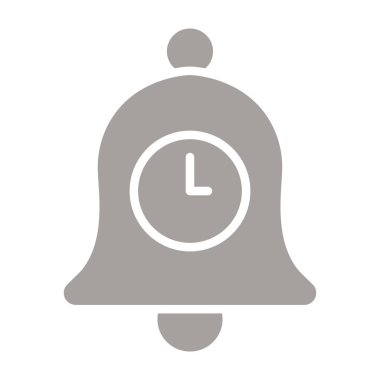 Alarmlı saat simgesi katı biçimde