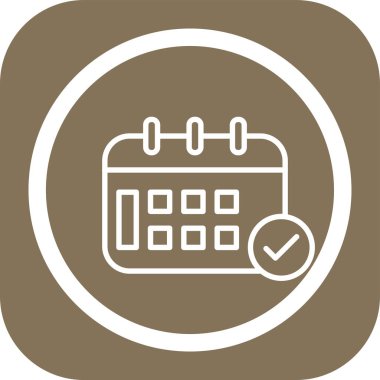 Takvim simgesinin vektör illüstrasyonu