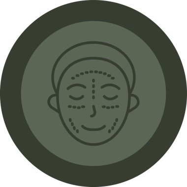 Baş vektör simgesine sahip eşsiz bir adam