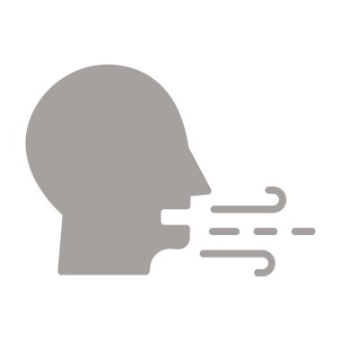 Ağzı ve ağzı kapalı bir adam.