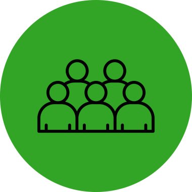 grup insanlarının simge çizimi tasarımı