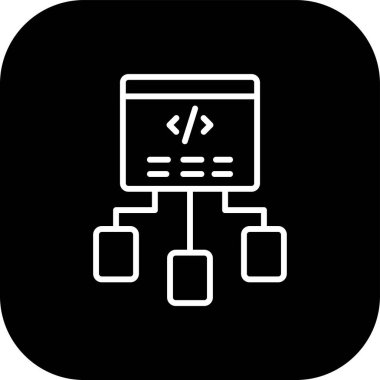 Soyut arkaplanda kod simgesi izole edildi