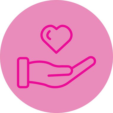 Bir kalp simgesinin vektör illüstrasyonu