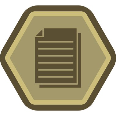 Bir belge simgesinin vektör illüstrasyonu