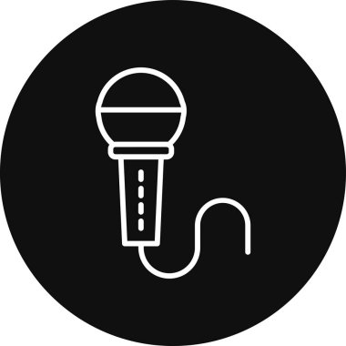 mikrofon simgesi vektör illüstrasyonu