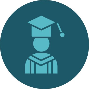 mezuniyet başlığı simgesi, vektör illüstrasyonu