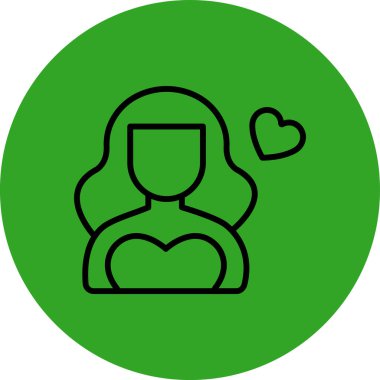 kadın simge vektör illüstrasyonu