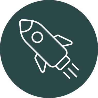 başlangıç roket ikonu vektör illüstrasyonu