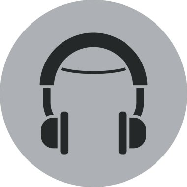 Kulaklıklar Vektör Şekil Simgesi Tasarımı