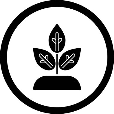 Bir ağaç simgesinin vektör illüstrasyonu