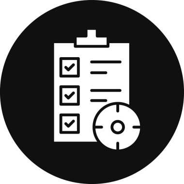 Kontrol listesi simgesi, vektör illüstrasyonu