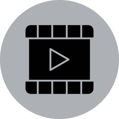 video vektör düz simge