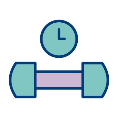 Fitness çan çizgisi simgesi tasarımı