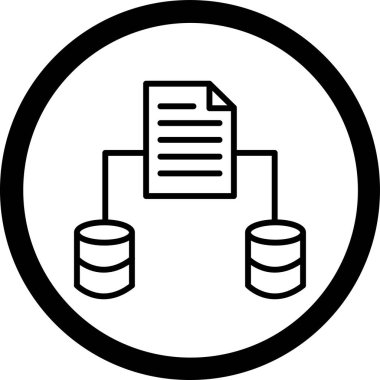 veritabanı vektör düz simgesi