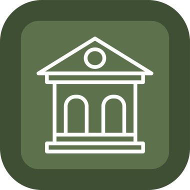 Bina. Web simgesi basit illüstrasyon