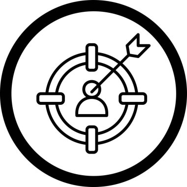 Hedef. Web simgesi basit illüstrasyon