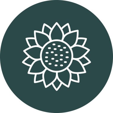 Modern çiçek simgesinin vektör illüstrasyonu