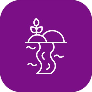 Bir çiçek simgesinin vektör illüstrasyonu