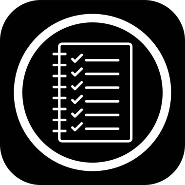 Kontrol listesi. Web simgesi basit tasarım