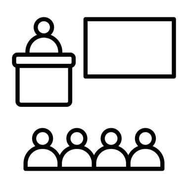 sunum simgesi vektör illüstrasyonu