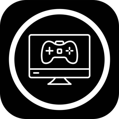 bilgisayar oyunu aygıtı simgesi ana hat biçiminde