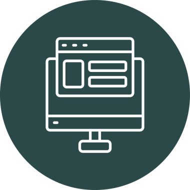 seo modern simgesinin vektör illüstrasyonu