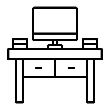 Masa simgesi, vektör illüstrasyonu