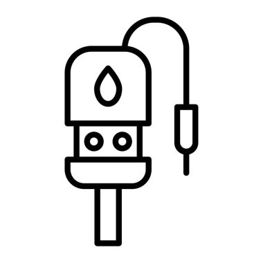 Benzin pompası ikonu ana hat vektörü. Yakıt pompası. elektrik pompası