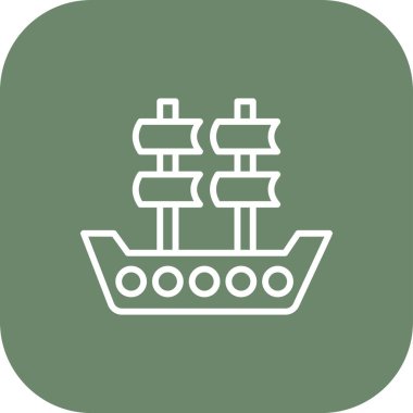 tekne ikonu vektör illüstrasyonu