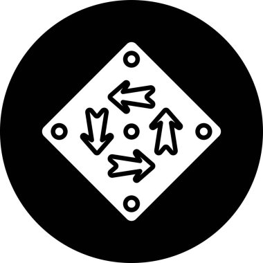 Ok yönü ikon vektör illüstrasyonu