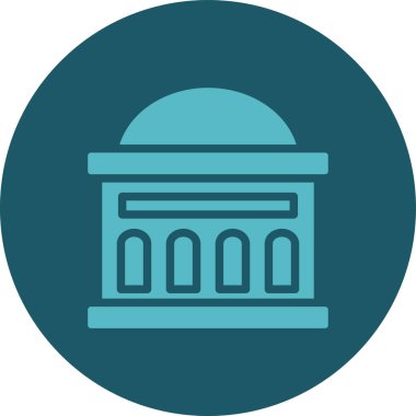 Üniversite. Web simgesi basit illüstrasyon