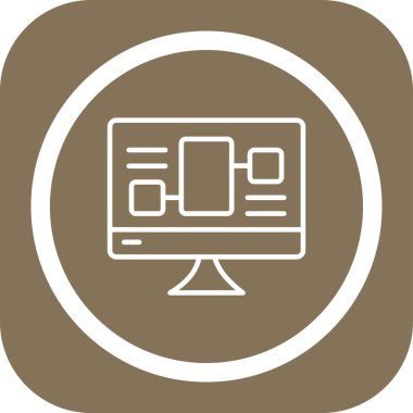 Web vektör renk çizgisi simgesi