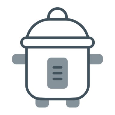 pişirme vektörü ince çizgi düz simgesi