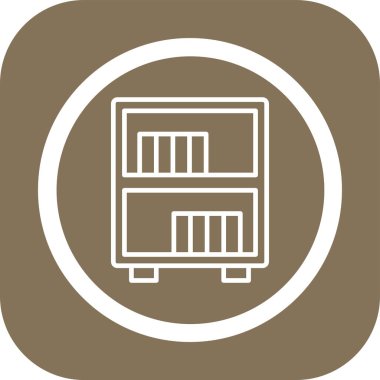 Bir kutu simgesinin vektör illüstrasyonu