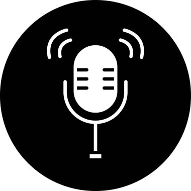 Podcast. Web simgesi basit illüstrasyon