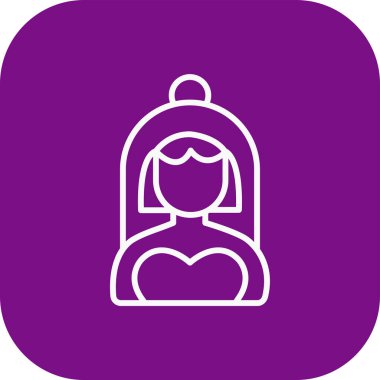 kadın simge vektör illüstrasyonu